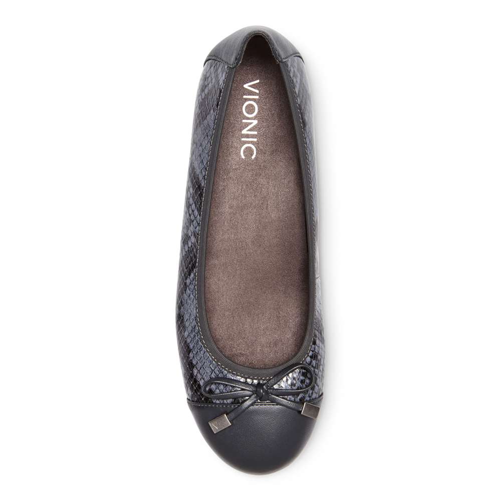 Minna Ballet Flat - Grey Snake