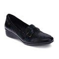 Montmartre Wedged Loafer - Black Pebble