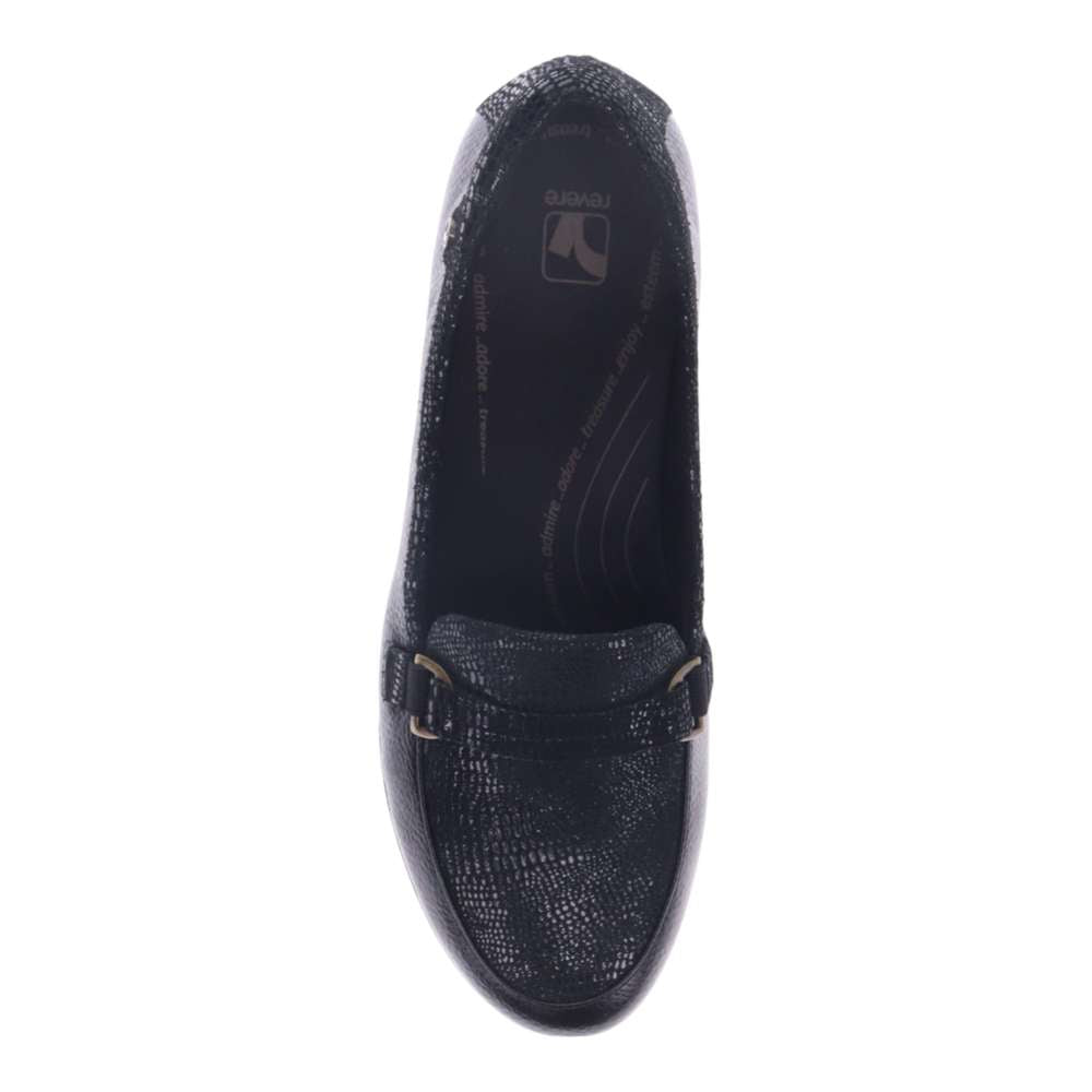 Montmartre Wedged Loafer - Black Pebble
