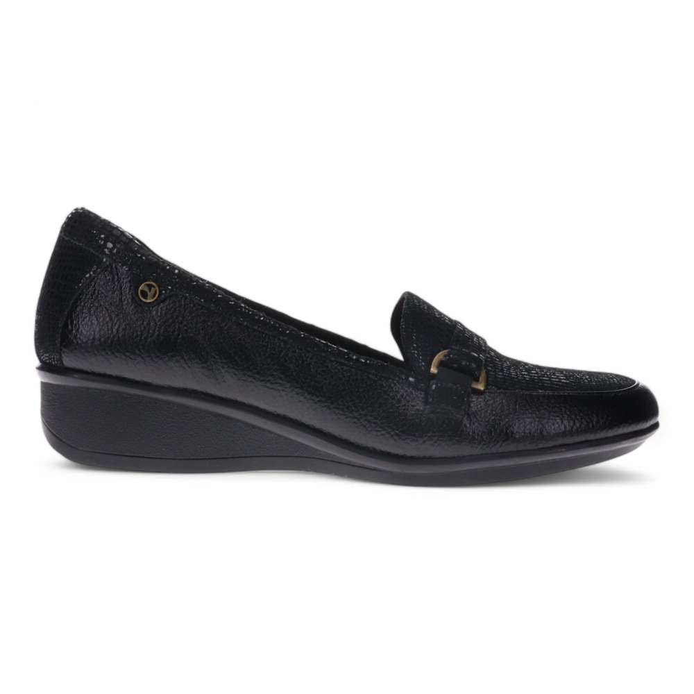 Montmartre Wedged Loafer - Black Pebble