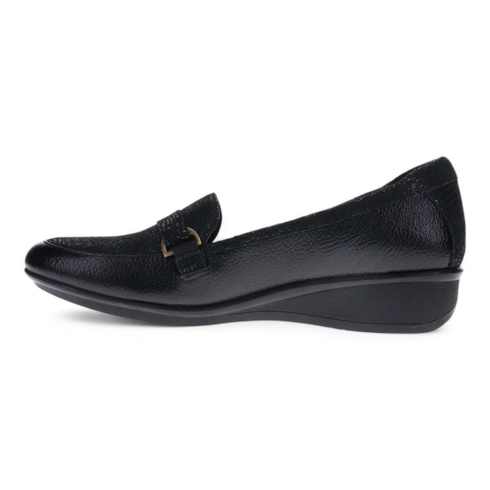Montmartre Wedged Loafer - Black Pebble