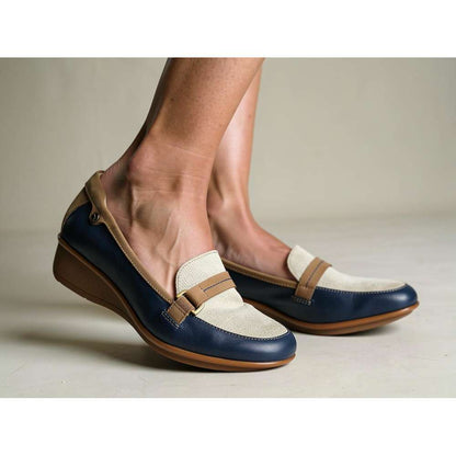 Montmartre Wedged Loafer - Blue French