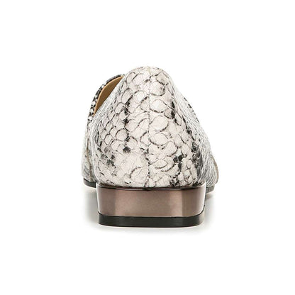 Collette Loafer - Black/White Snake
