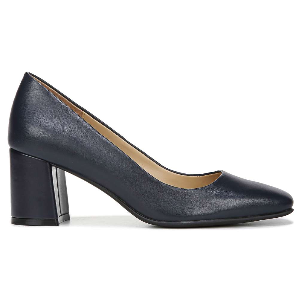 Willow Block Heel - Navy