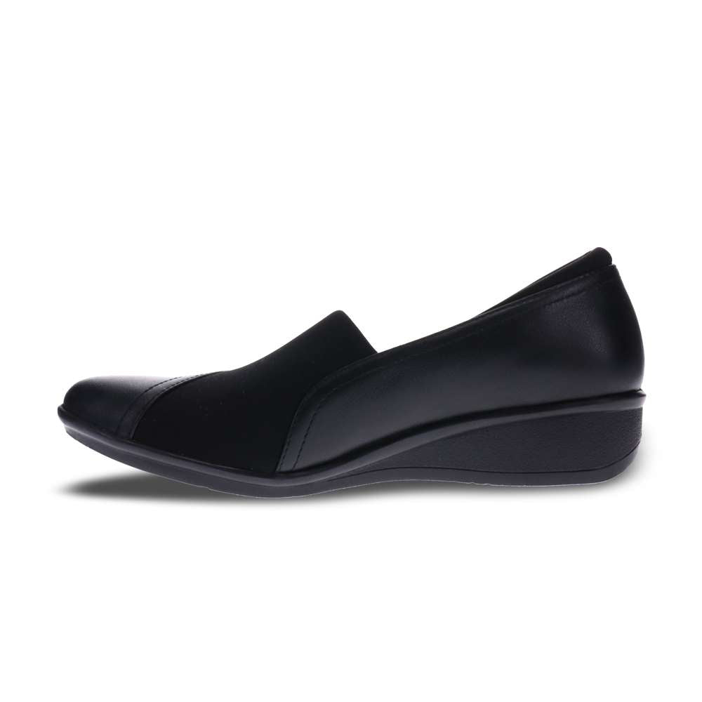 Naples Wedged Loafer - Black French