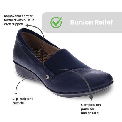Naples Wedged Loafer - Sapphire