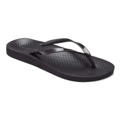 Noosa Solid Toe Post Sandal - Black/Black