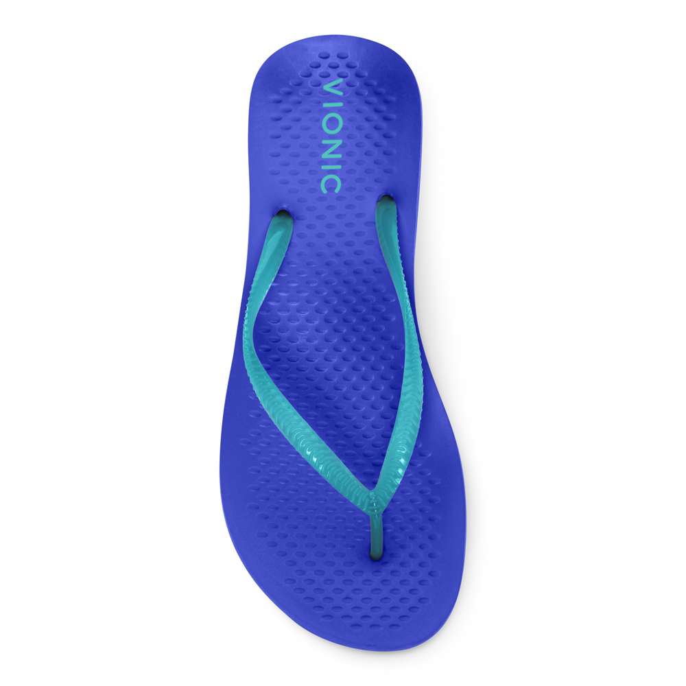 Noosa Solid Toe Post Sandal - Blue/Teal