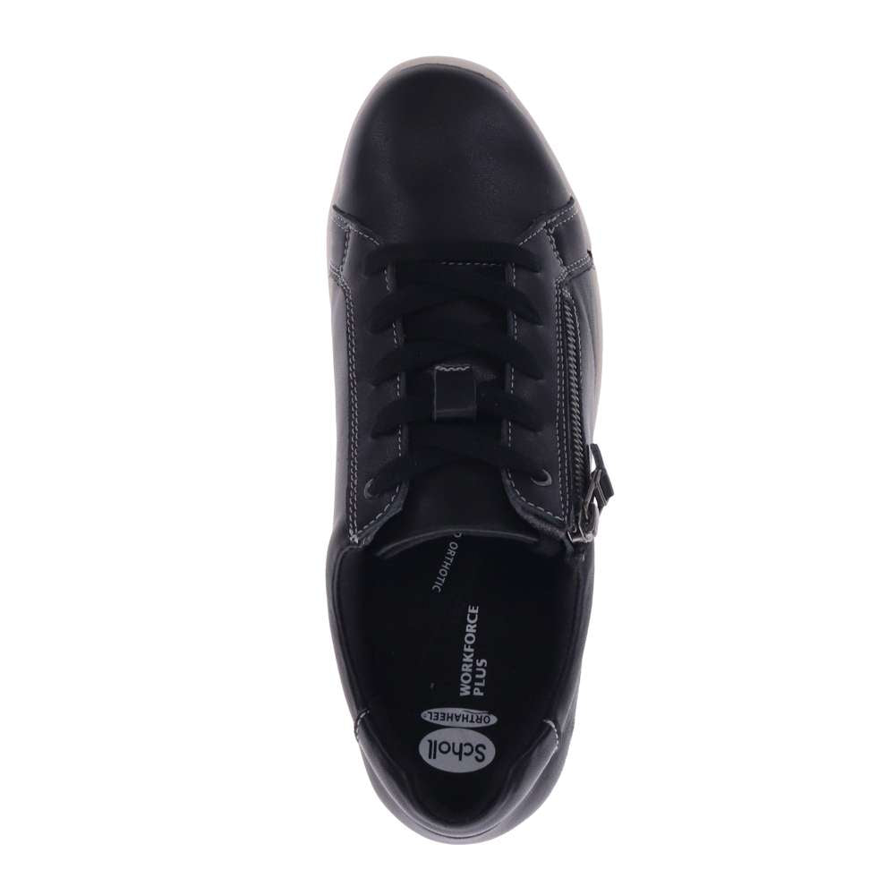 North Zip Casual Sneaker - Black Leather