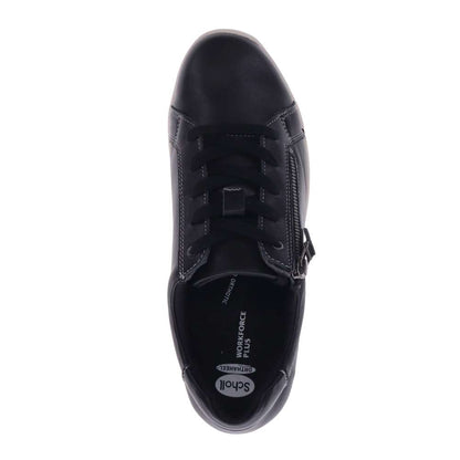 North Zip Casual Sneaker - Black Leather