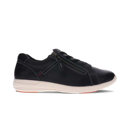 North Zip Casual Sneaker - Black Leather