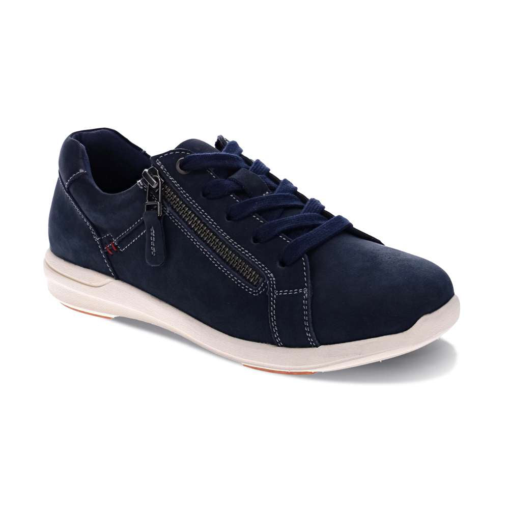 North Zip Casual Sneaker - Navy Nubuck