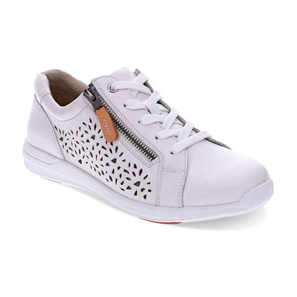 North Perf Zip Casual Sneaker - White/Apricot