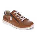 North Leather Zip Casual Sneaker - Tan Leather