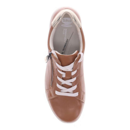 North Leather Zip Casual Sneaker - Tan Leather
