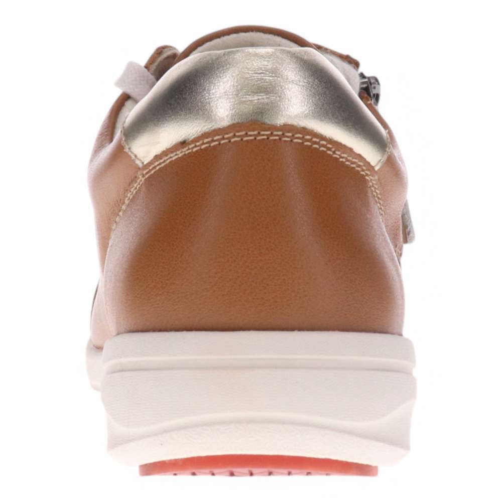 North Leather Zip Casual Sneaker - Tan Leather