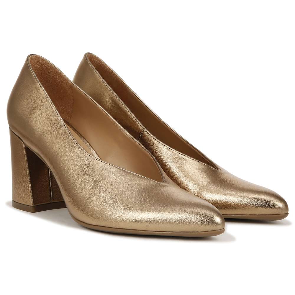 Paden Block Heel - Bronze Pearl