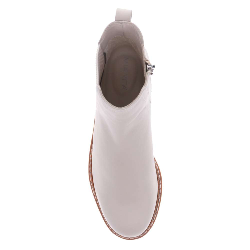 Polly Zip Boot - Off White