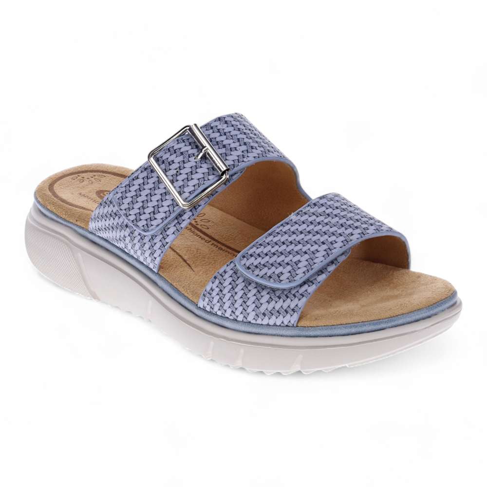 Rage Slide - Denim Raffia