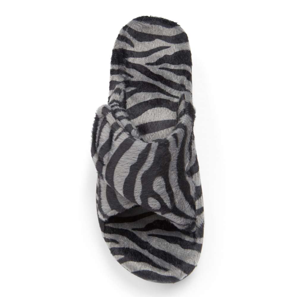 Relax Slipper - Dark Grey Zebra