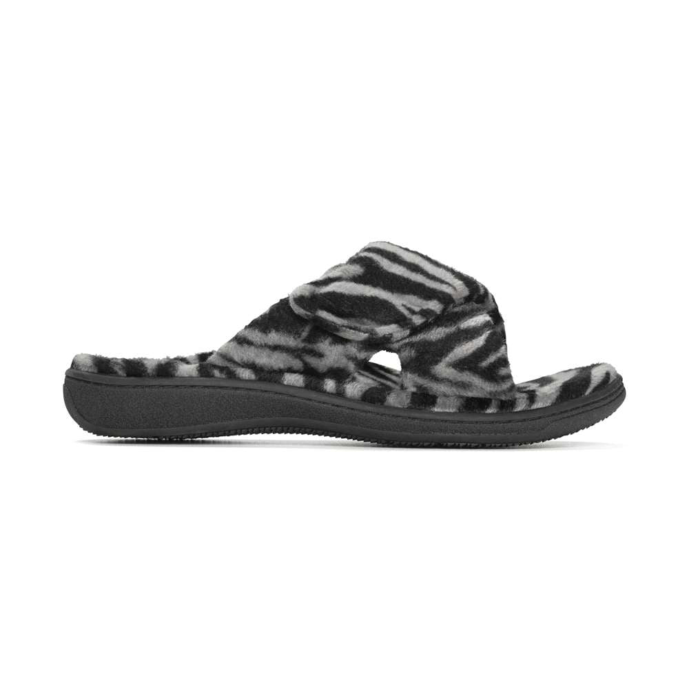 Relax Slipper - Dark Grey Zebra