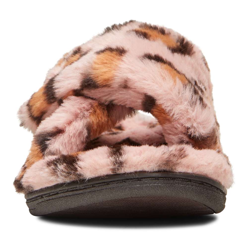 Relax Plush Slipper - Pink Leopard