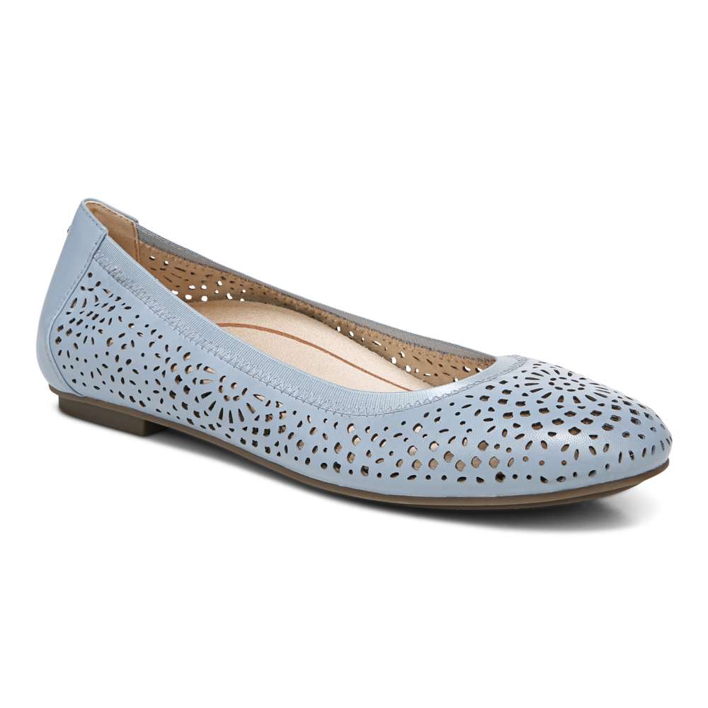 Robyn Perf Flat - White/Blue