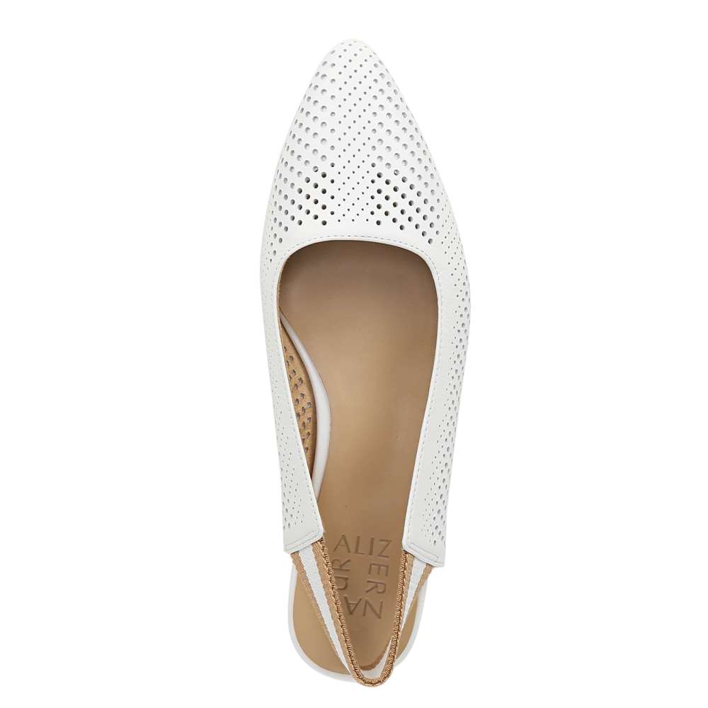 Rory 2 Slingback Flats - White