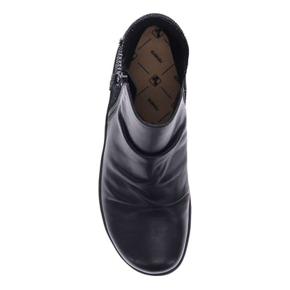 Salzburg Zip Ankle Boot - Black Lizard