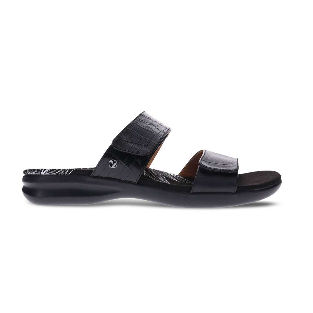 Seaside Slide - Black French/Croc