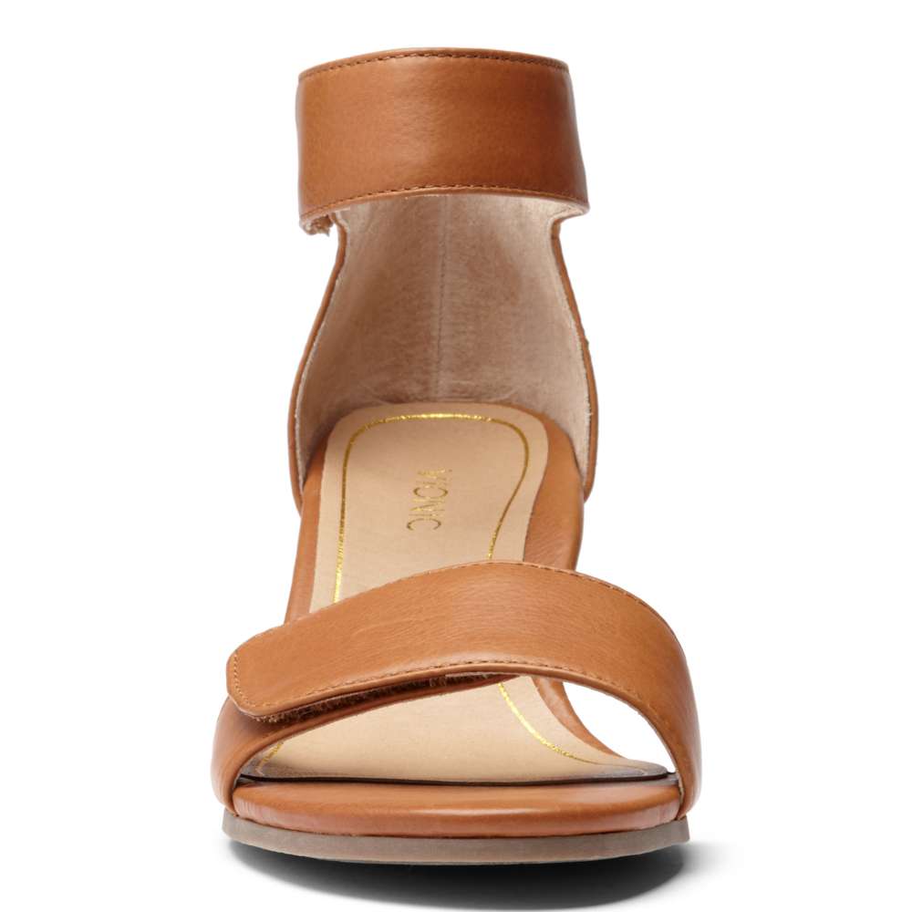 Solana Heeled Sandal - Saddle