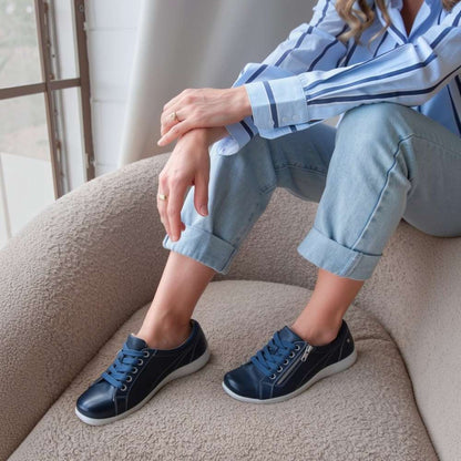 Tampa Zip Casual Sneaker - Royal Blue