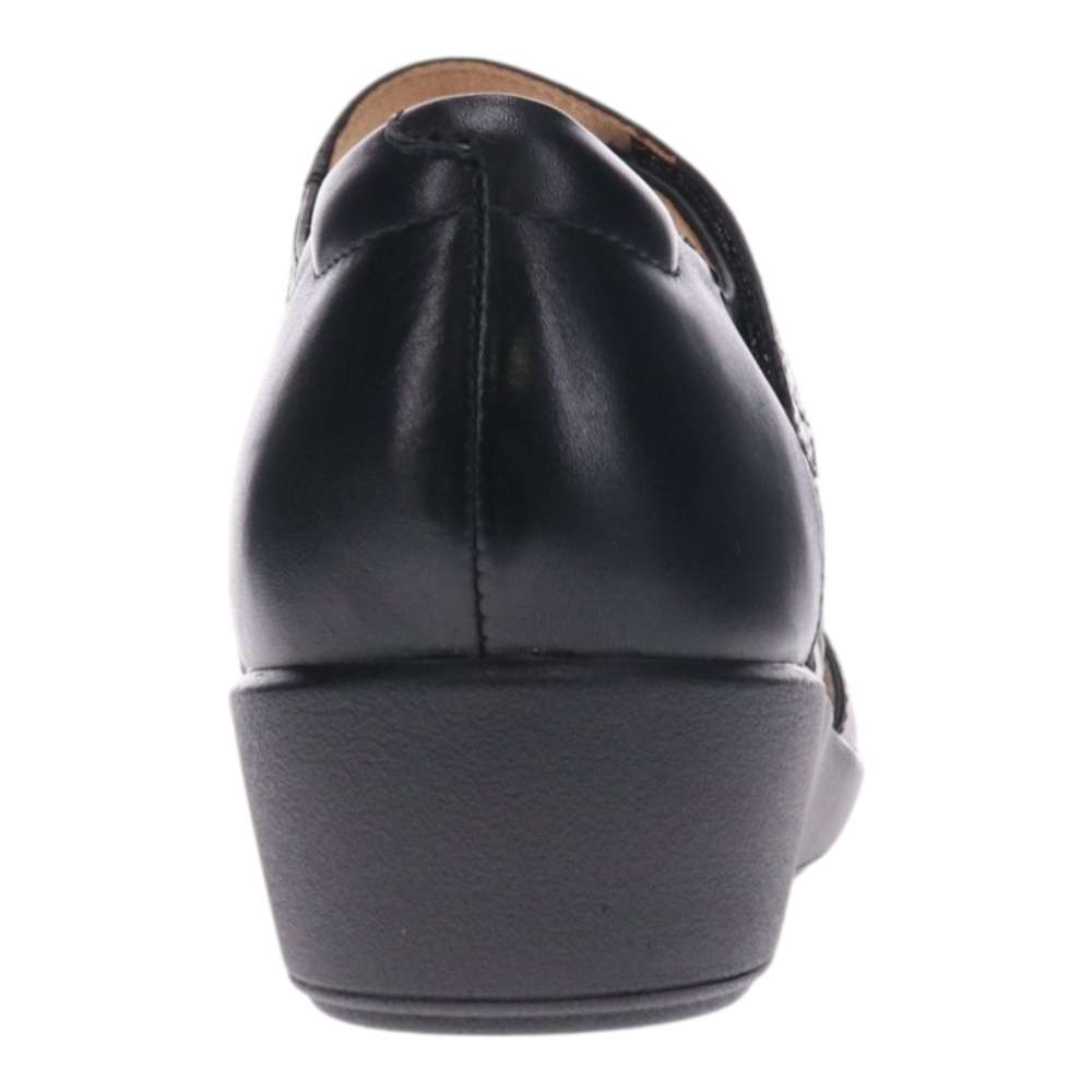 Taytay Wedged Sandal - Black/Black
