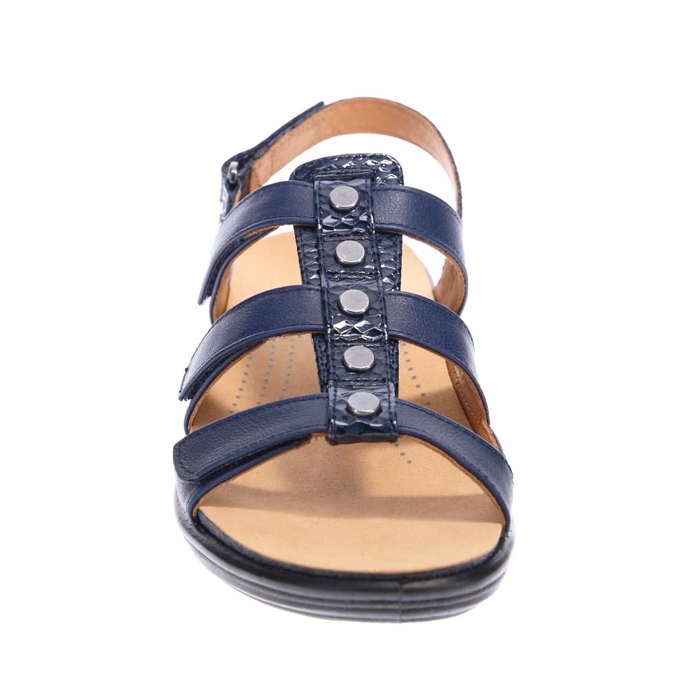 Toledo Slingback Sandal - Navy Snake/Blue