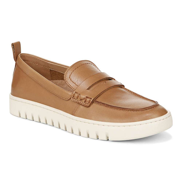 Vionic Uptown Loafer in camel leather, a packable travel loafer
