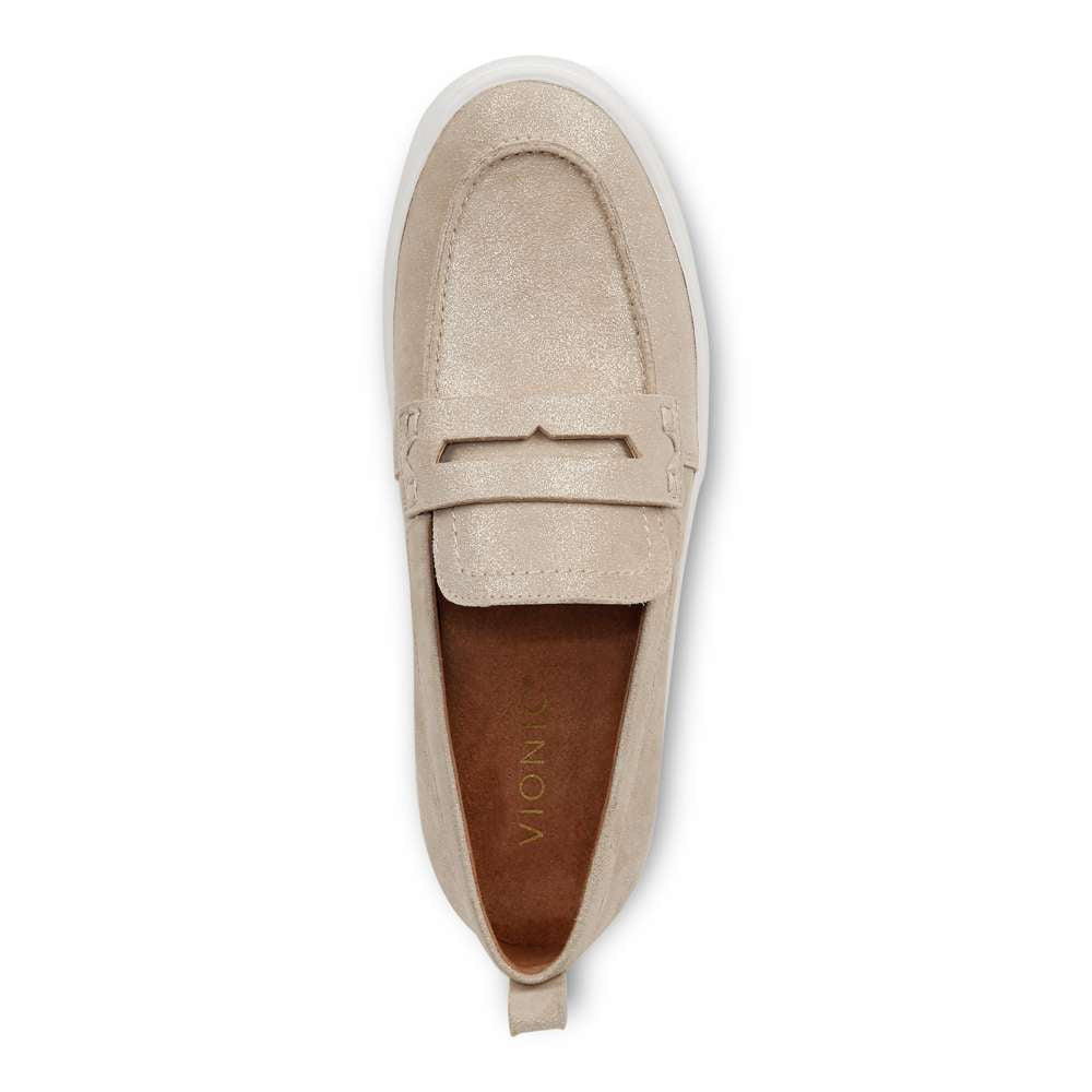 Uptown Loafer - Gold Metallic Leather