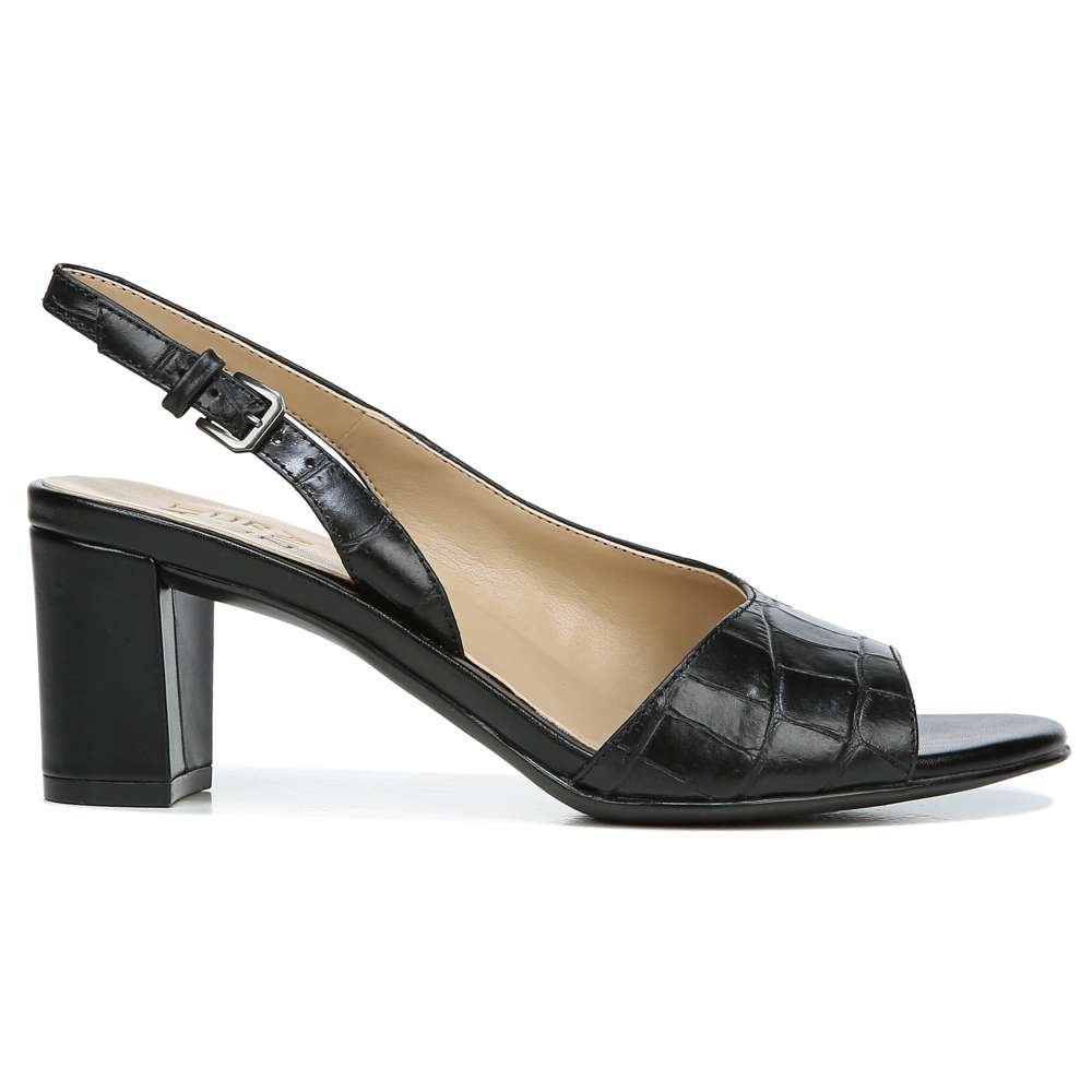 Vale Slingback - Black Croc