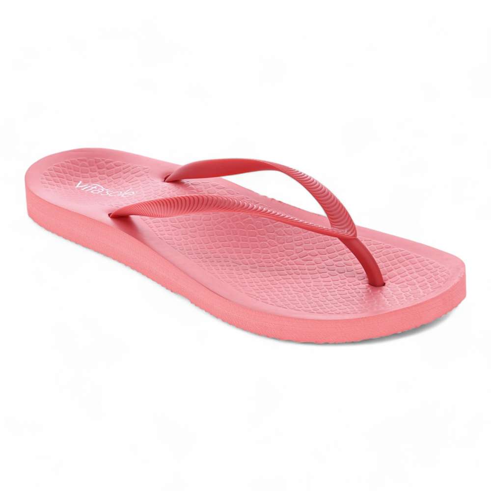 Venice Solid Women's Toe Post Sandal - Coral