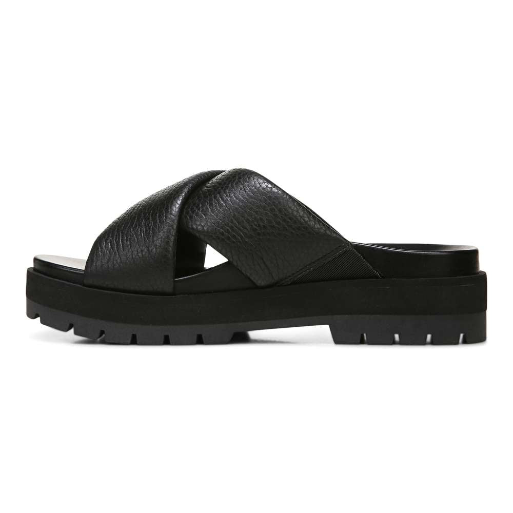 Vesta Flatform Lug Sandal - Black
