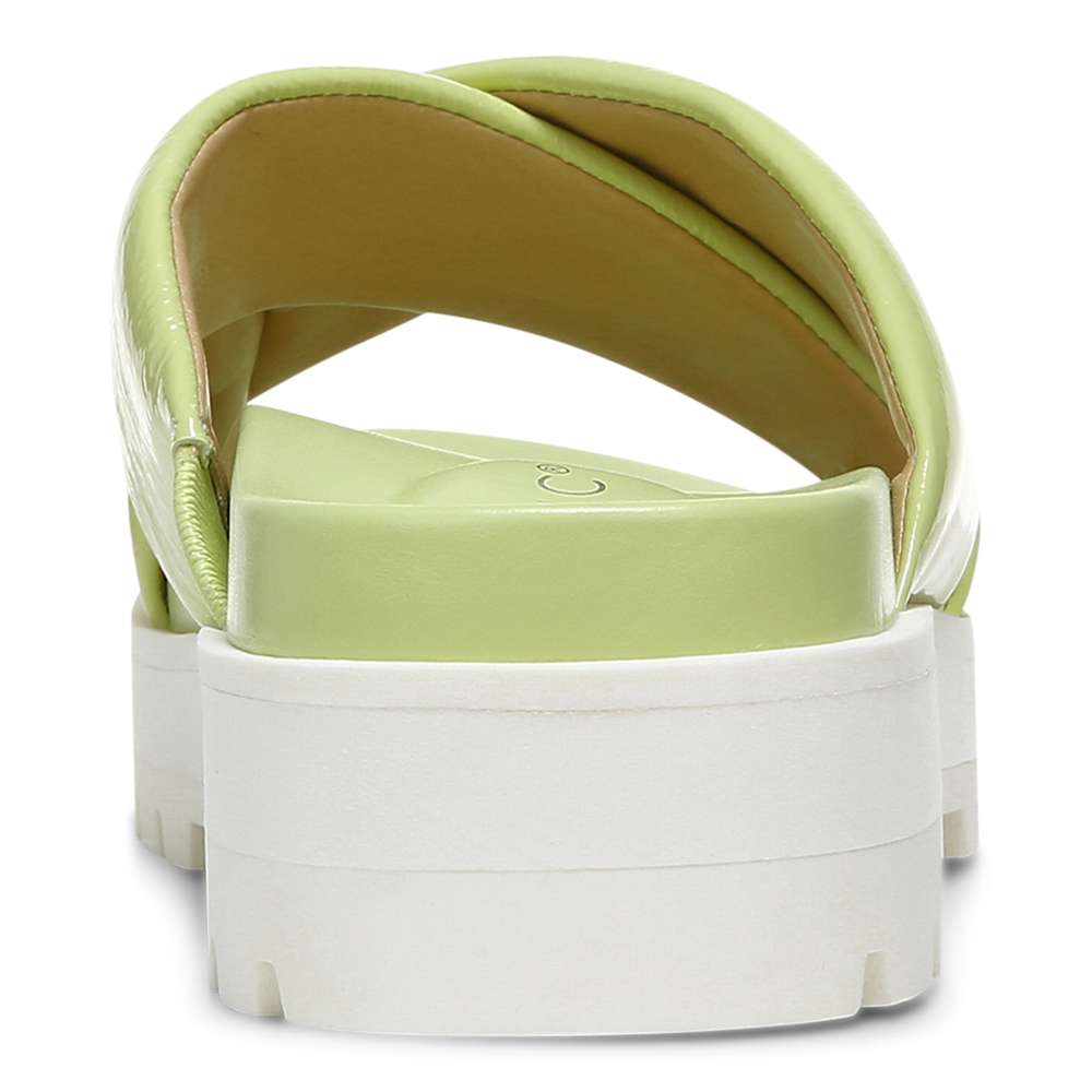 Vesta Flatform Lug Sandal - Pale Lime