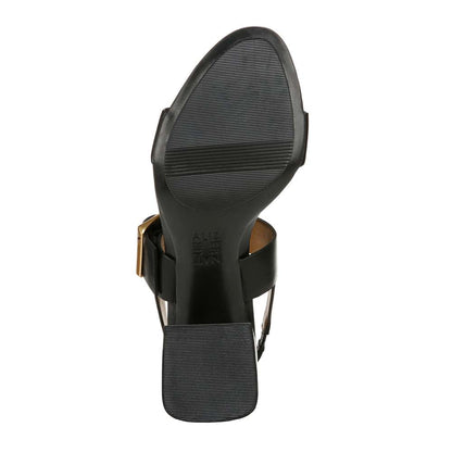 Vicky Dress Heeled Sandal - Black Leather
