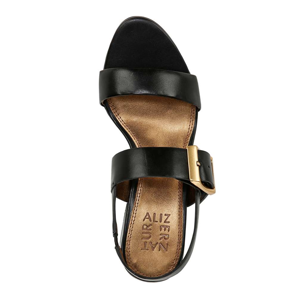 Vicky Dress Heeled Sandal - Black Leather