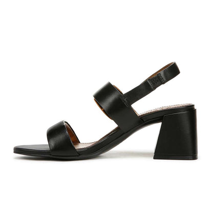 Vicky Dress Heeled Sandal - Black Leather