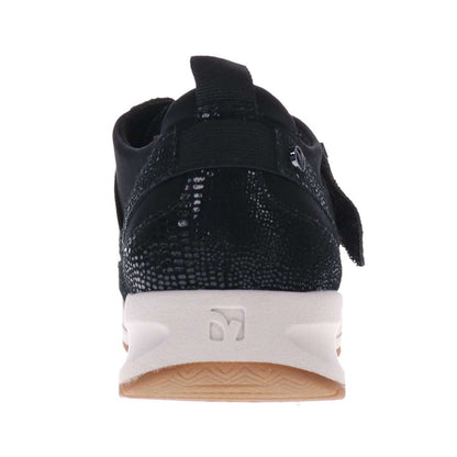 Virginia Adjustable Casual Sneaker - Black Lizard
