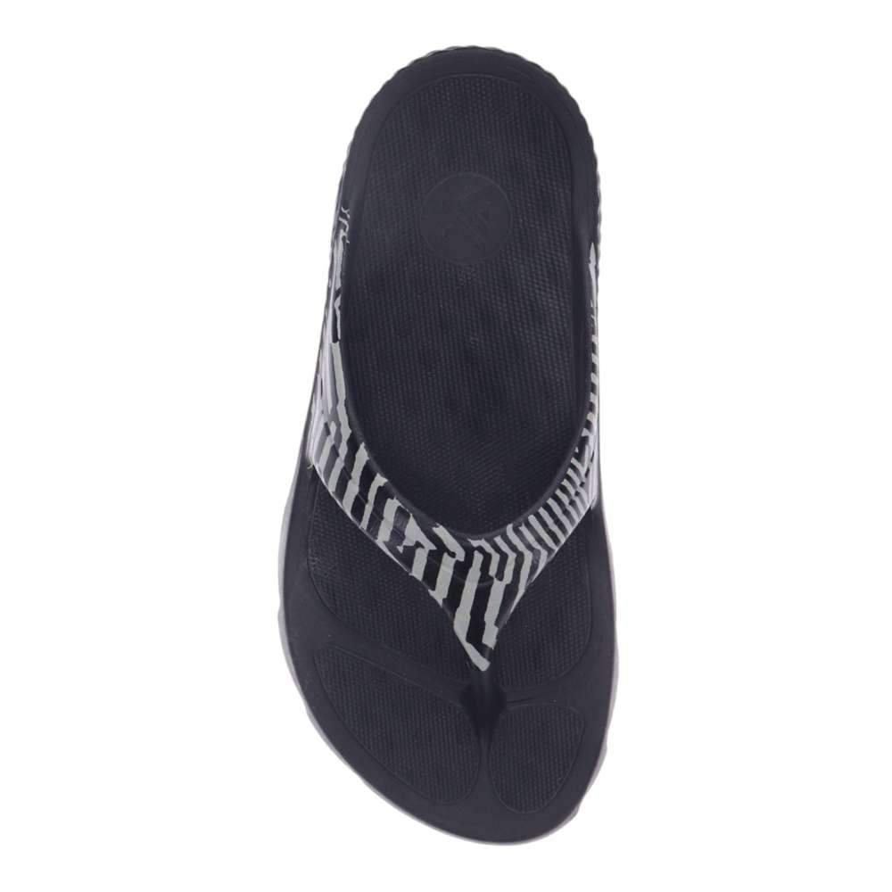 Vitality Recovery Toe Post Sandal - Black Zebra