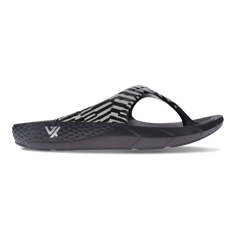 Vitality Recovery Toe Post Sandal - Black Zebra