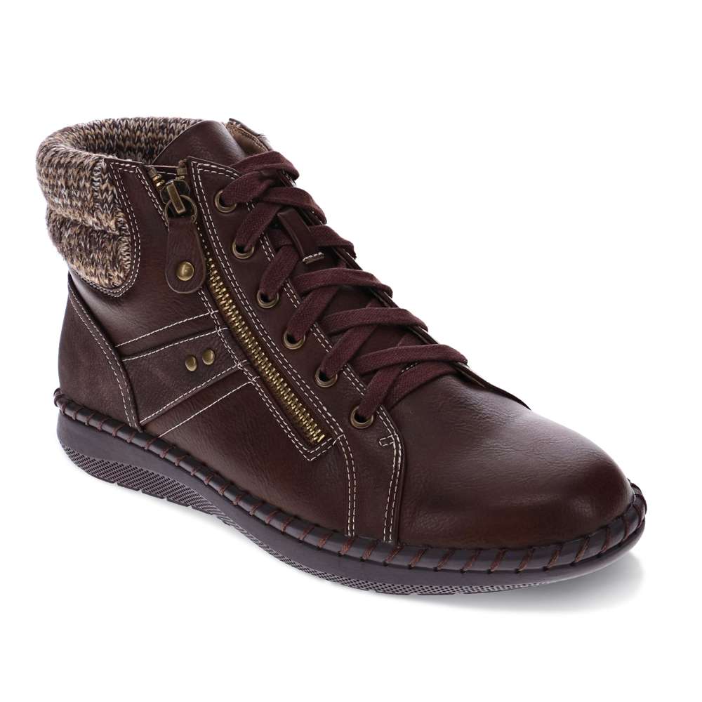 Wanda Zip Boot - Chocolate