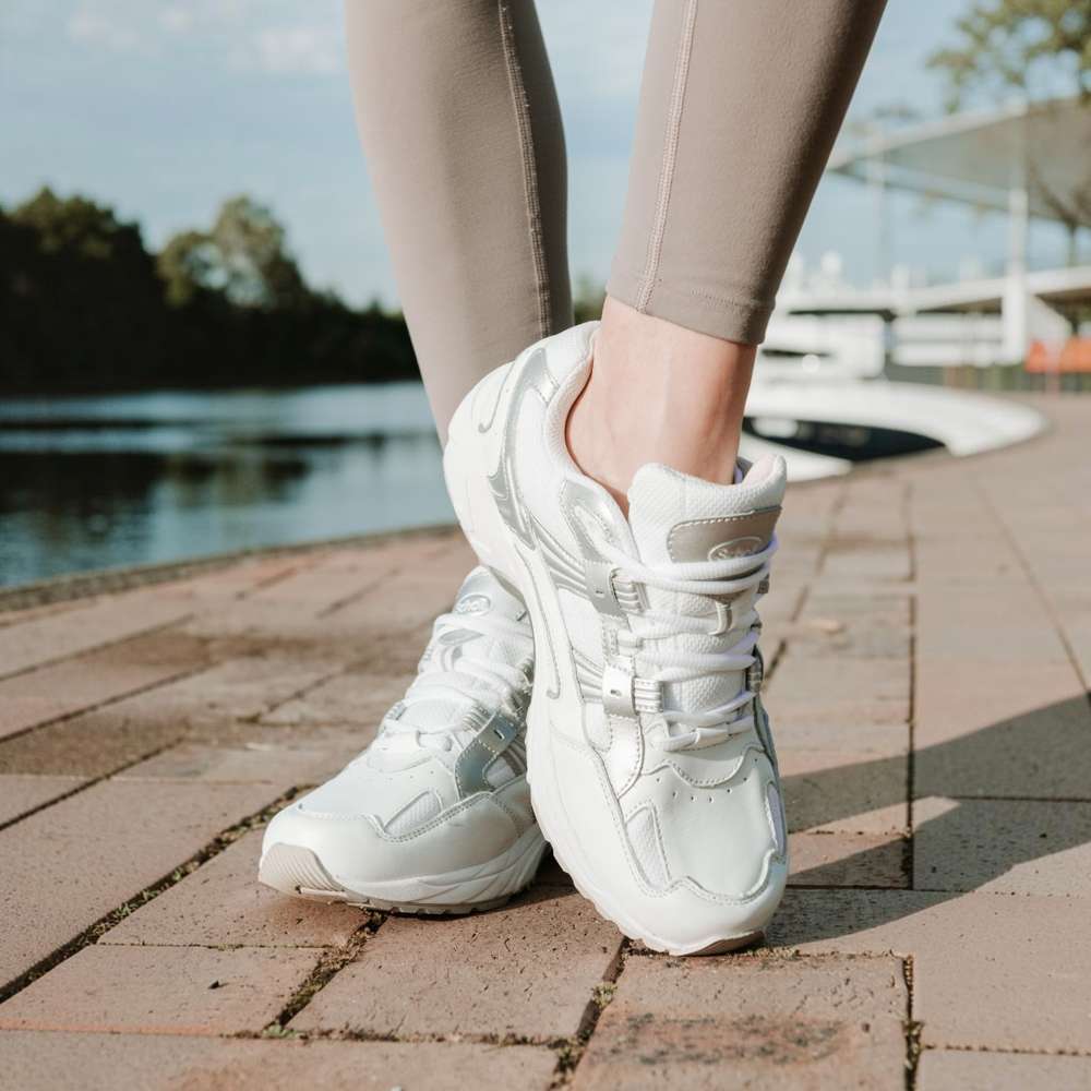 X-Trainer Lace-Up Active Sneaker Women's - White/Silver