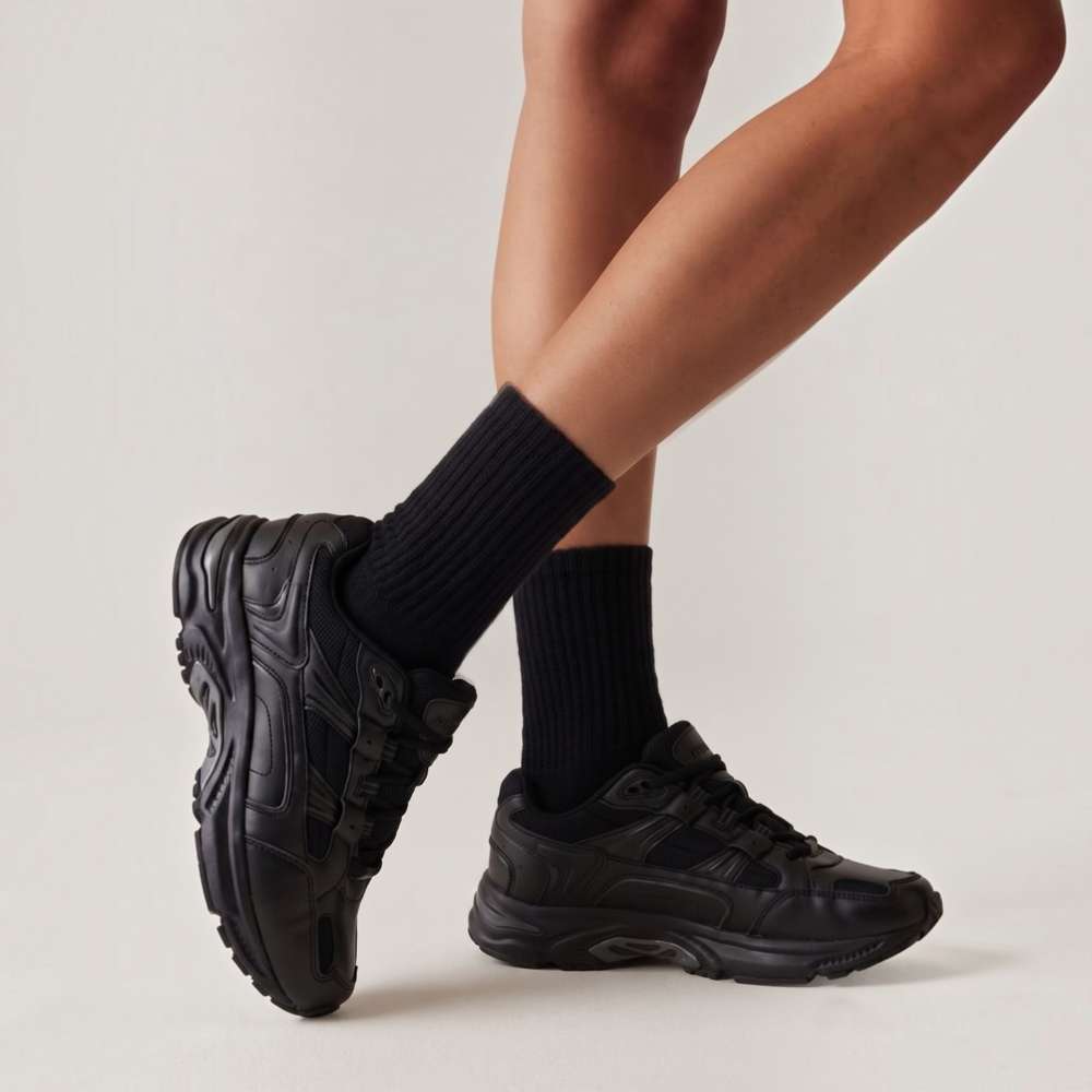 X-Trainer Lace-Up Active Sneaker Unisex - Black